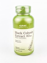 GNC Black Cohosh Extract 40 mg 100 Capsules BB12/24 Menopause Herbal Plus - £17.78 GBP