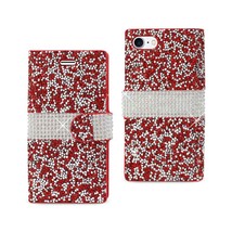 [Pack Of 2] Reiko iPhone 7/8/SE2 Diamond Rhinestone Wallet Case In Red - £24.02 GBP