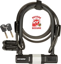 Revere Usa Bicycle Keyed U-Lock With Extra Long Cable. Heavy Duty Hardened - £31.16 GBP