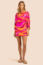 TRINA TURK Vivid Vista Hot Pink Swim Tunic Coverup Size Large $152 NWT - £39.90 GBP