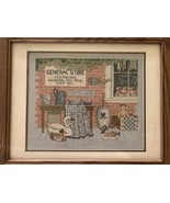 Linda Myers General Store Antiques Counted Cross Stitch Complete Framed - £17.91 GBP