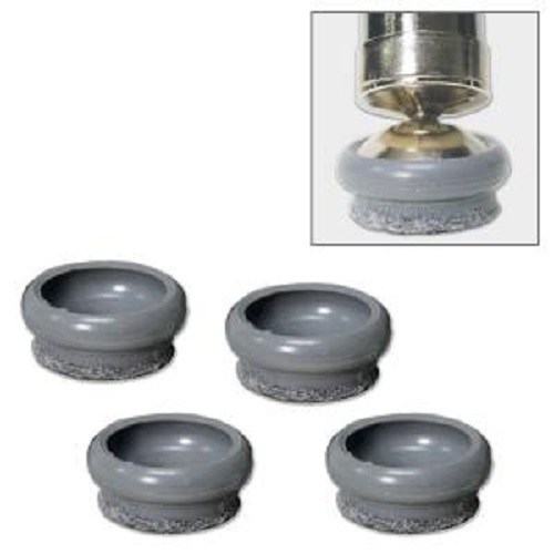 4 PVC 1-3/16&#39;&#39; Molded Felt Fiber Chair and Furniture Glide Caps - $8.53