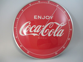 Coca-Cola Thermometer Round Glass Dome Red Enjoy Coca-Cola Coke 12&quot; Retro - £34.81 GBP
