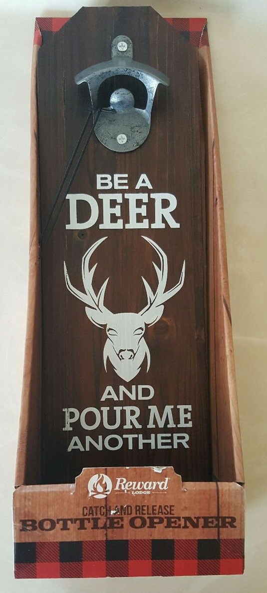 NEW IN BOX Reward Lodge "Be A Deer and Pour Me Another" BOTTLE OPENER  - $15.99
