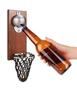 Black Walnut Wall Mounted Bottle Opener Magnet Basketball Bottle Opener+... - $849.58 MXN