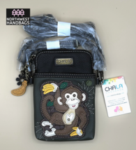 MONKEY WITH BANANAS CELLPHONE CROSSBODY PURSE BAG OLIVE CHALA - $39.11