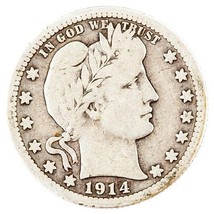 1914-S 25C $.25 BARBER QUARTER, VERY GOOD CONDITION, BEAUTIFUL COIN! - £176.92 GBP