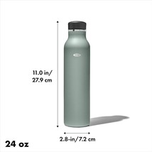OXO Strive 24oz Insulated Water Bottle with Standard Lid - Jade - £14.51 GBP