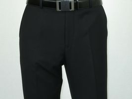 Men RENOIR Suit Solid Two Button Business Formal Classic Regular Fit 201-1 Black image 12