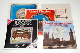 1982-1988 Great Britain Coin Mint Sets, Lot of 5 - £59.64 GBP