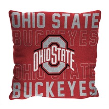 Ohio State OFFICIAL NCAA &quot;Stacked&quot; Woven Pillow; 20&quot; x 20&quot; - $46.53 CAD