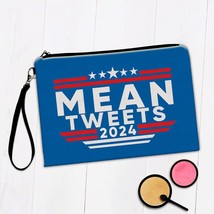Mean Tweets 2024 : Gift Makeup Bag Donald Trump Flag Pro America Republican Funn - £9.58 GBP+