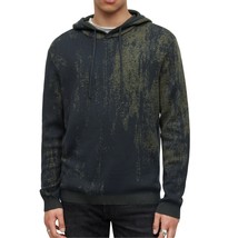 John Varvatos Collection Men&#39;s Tomson Brush Stroke Jacquard Hoodie Eucal... - £97.67 GBP