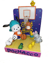 Pochacco PO89421 Puppy Basketball Blast Bookend Figurine Sanrio 4.25&quot; H - £29.83 GBP