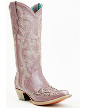 Corral Women&#39;s Metallic Embellished Overlay Snip Toe Western Boots - £192.78 GBP