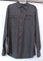 EIGHTY EIGHT PLATINUM Men&#39;s Shirt w Epilets Dark Gray Size XL - £17.22 GBP