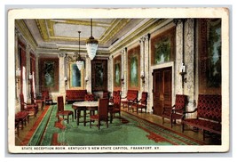 Reception Room Interior State Capitol Frankfort Kentucky KY UNP WB Postc... - $3.91