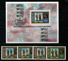 ZAYIX St. Lucia 438-442 MNH Queen Elizabeth II 25th Coronation 062822SM83 - £1.74 GBP