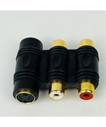 Stereo audio RCA &amp; S-Video coupler joiner socket video connector 4 pin m... - $7.84