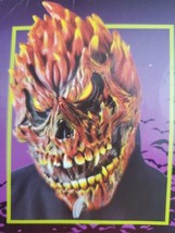 FUNWORLD Fearsome Faces Fire Skull Mask New Halloween classic Ghost Rider Wow - £15.87 GBP