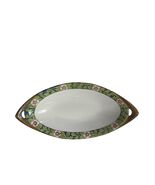 Vintage Nippon Hand Painted Porcelain Relish Dish Floral Oval Serving Bo... - $28.80