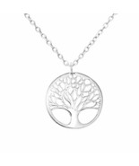 Silver Tree Of Life Necklace 925S - £18.40 GBP