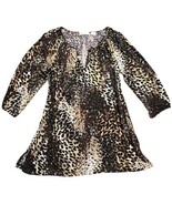 Liz Claiborne Animal Print V-Neck Tunic Shirt with Balloon Sleeves - €21,31 EUR Liz Claiborne Animal Print V-Neck Tunic Shirt with Balloon Sleeves - €21,31 EUR