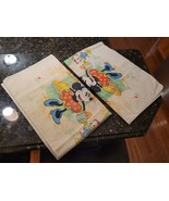 Lot 2 Vintage Disney Mickey Carnival Standard Pillow Case Donald Goofy 2... - $539.12 MXN