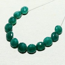 12pcs Natural Green Onyx Faceted Onion Beads Loose Gemstone 23.50cts Size 7x7mm - £8.89 GBP
