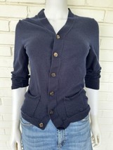 Vintage Navy Blue Gucci Cashmere Cardigan Sweater  Size Medium READ DESC... - $145.08