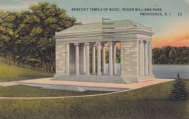 Providence Rhode Island RI Benedict Temple of Music Roger Williams Postcard C05 - £2.33 GBP