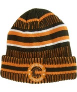 Cleveland Knitted Plush Lined Varsity Cuffed Winter Hat with Seal (Brown... - £15.94 GBP