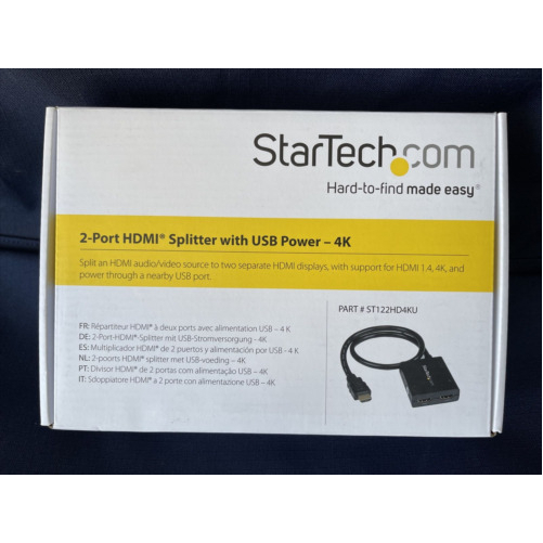 Startech HDMI-SPLITTER-4K60UP 2-PORT 4K 60HZ HDMI SPLITTER SHOWS THE SAME IMAGE.  			