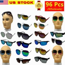 96PC Wholesale Sunglasses Lot Assorted New Styles Unisex Men Women UV Protection - £94.95 GBP