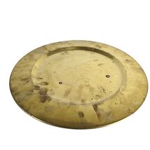 Rustic Vintage 12&quot; Golden Brass Tray Platter Charger, Made in India, Far... - €13,77 EUR
