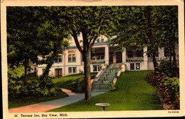 Bay View, Michigan Mi ~ Terrace Inn 1943 Linen Postcard-bk39 - £3.10 GBP