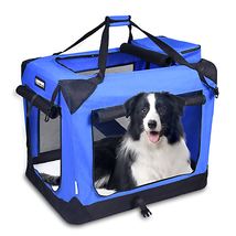 JESPET 3-Door Soft-Sided Folding Pet Crate with Fleece Mat - £75.74 GBP+