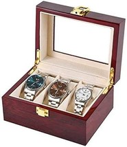 Rosewood 3-Slot Watchcase/ Jewelry Box - £9.56 GBP