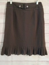 Cato Women&#39;s Size 6 Brown Flare Knee Length Skirt  - £8.83 GBP