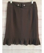 Cato Women&#39;s Size 6 Brown Flare Knee Length Skirt  - £8.65 GBP