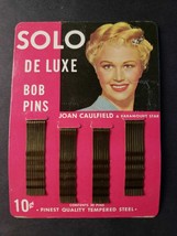 Vintage Joan Caulfield Solo Bob Pins On Card Solo Prod New York Pink Card PB52 - £13.42 GBP