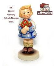 Goebel 1967 Hummel Germany Girl with Nosegay 239 A Figurine Vintage - $21.95