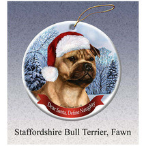 Assorted Staffordshire Bull Terrier Howliday Dog Christmas Ornament Decoration - £12.26 GBP