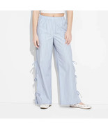 Wild Fable Women&#39;s High Rise Side Tie Relaxed Fit Boxer Pants MEDIUM Blu... - $495.94 MXN
