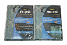 Tipton Trellis Panel Pair (2) 52 x 63&quot; River Blue Eclipse Blackout Grommet - $33.66