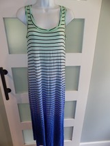 APT.9 GREEN/BLUE Striped Racerback Maxi Dress Size Xs Women&#39;s Nwot - £35.59 GBP