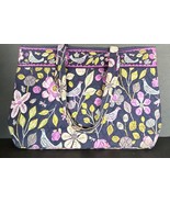 Vera Bradley tote/handbag Floral Nightingale Navy/Purple Birds Get Carri... - £20.59 GBP