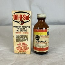 Vintage Mosso HCI Oil-O-Sol Inhibitory Antiseptic Skin Wound Cleanser Fi... - $23.76