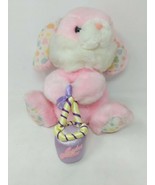 Fairview Basket Buddies Easter Bunny Rabbit Plush Pink Hearts 10&quot; VTG St... - £23.22 GBP