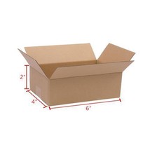 100 6X4X2 Cardboard Paper Boxes Mailing Packing Box Corrugated Carton - £37.60 GBP